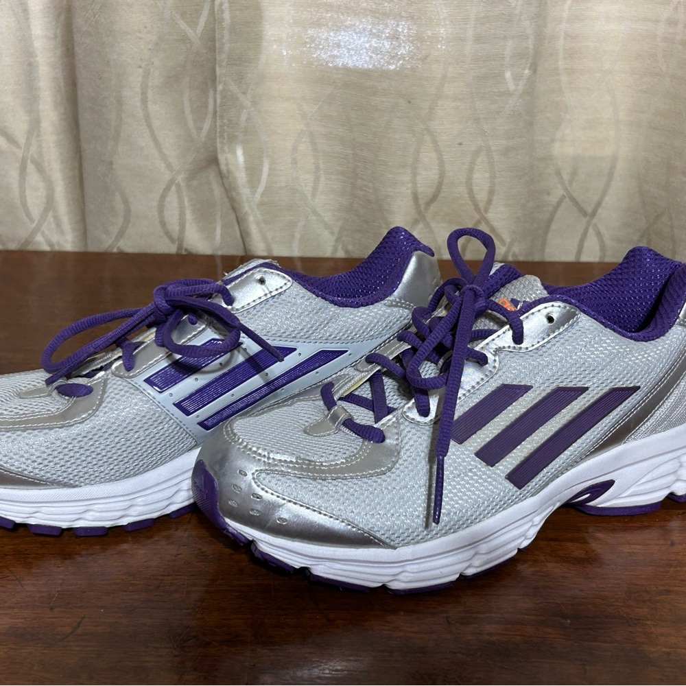 Adidas Lifestrike EVA Women’s Metallic Silver and Vibrant Purple Sneakers